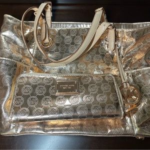 Michael Kors Copper Shoulderbag & Wallet